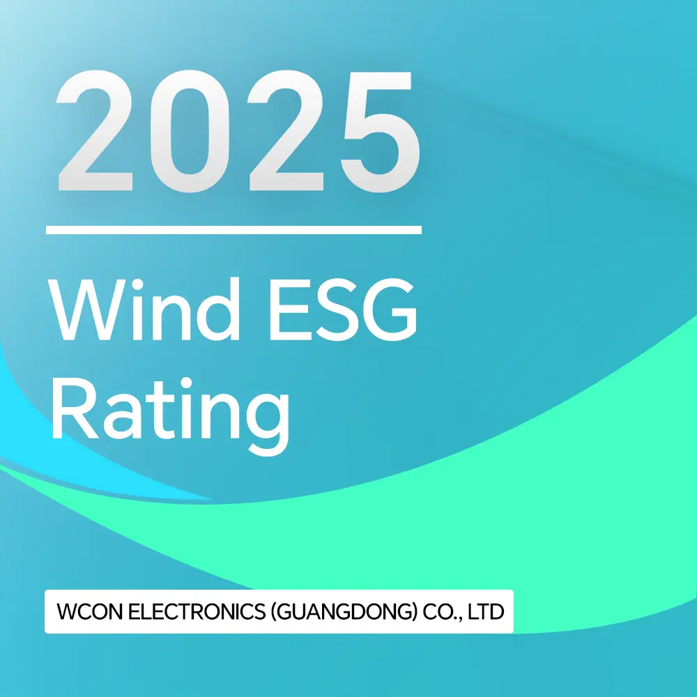 Wcon Electronics stuft das ESG-Rating "Wind" auf "A" hoch! Nachhaltigkeitspraktiken gewinnen an großer Anerkennung